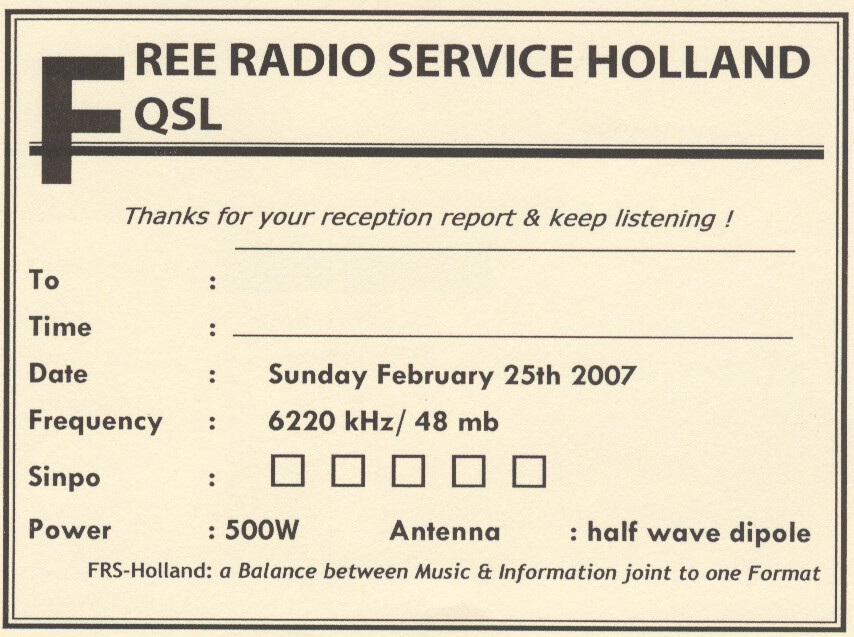 QSL from Series21_Febr25th2007