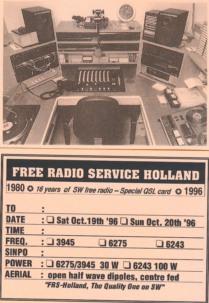 QSL from series15a_16thAnn_front+back_Oct1996