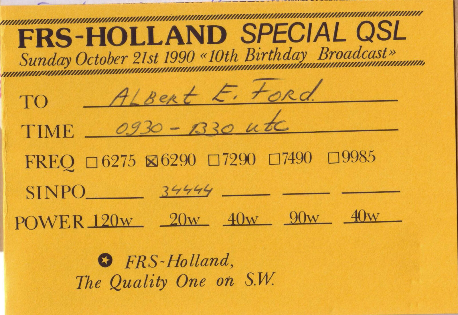 QSL_AlbertFord_21-10-1990_3