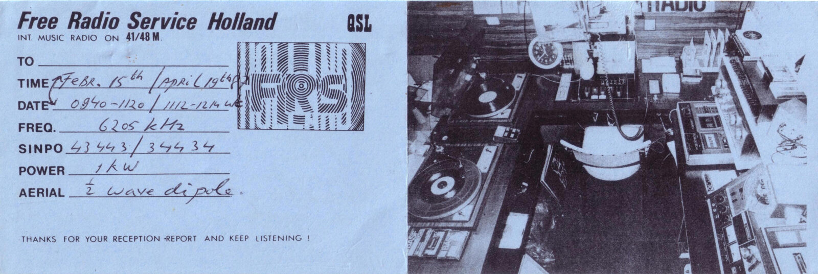 QSL_AlbertFord_Feb15th_April19th1987_1