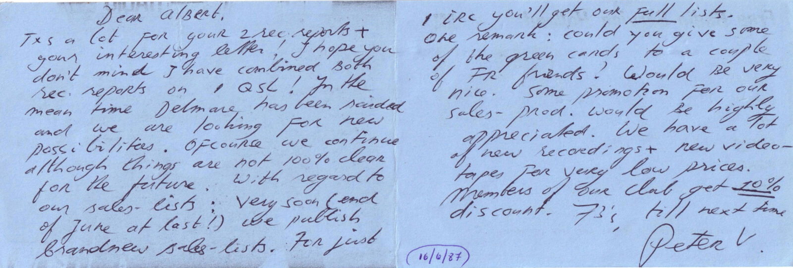 QSL_AlbertFord_Feb15th_April19th1987_2