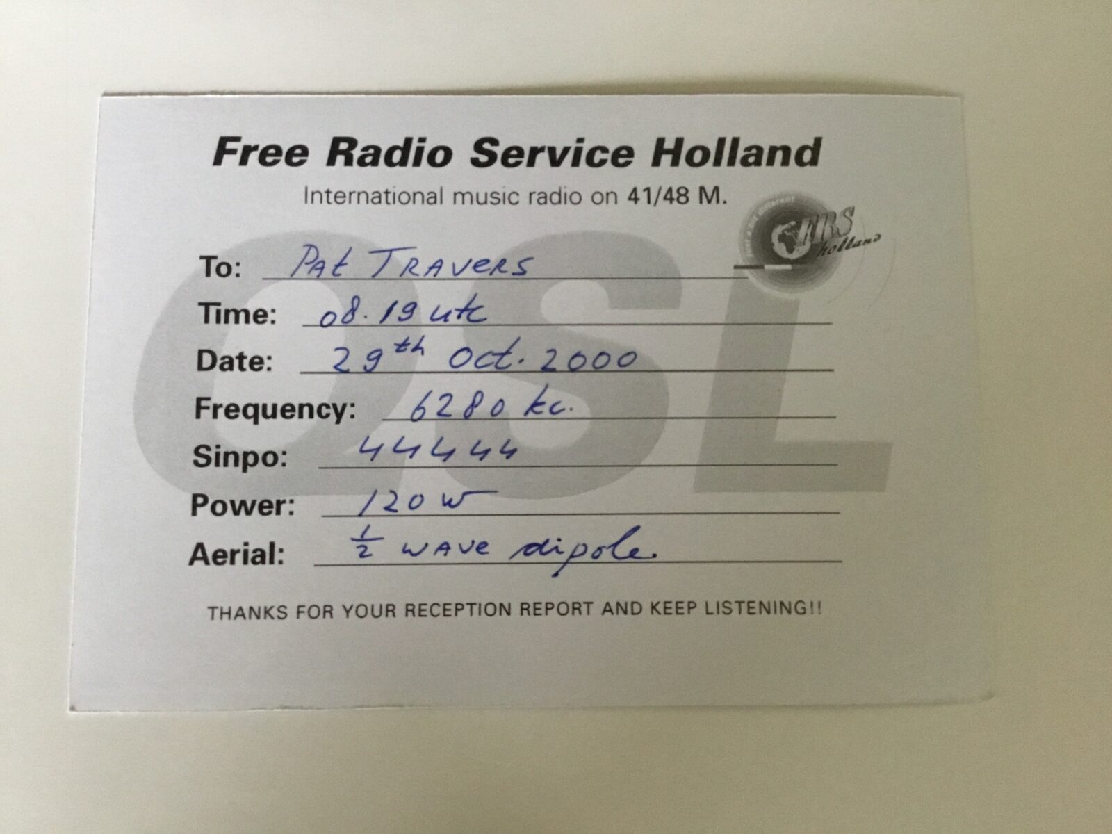 QSL_PatrickTravers_29-10-2000 - kopie