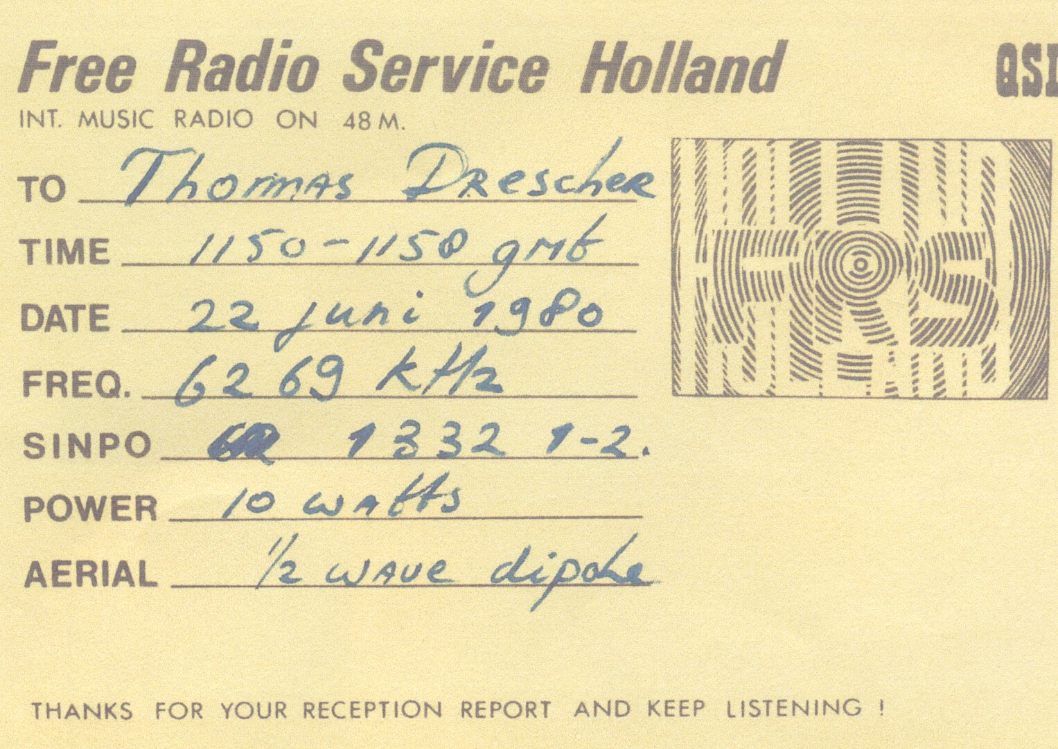 QSL_ThomasDrescher_22June1980